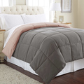 Modern Threads Down alternative reversible comforter Charcoal/Misty Rose Twin 2DWNCMFG-CMR-TN